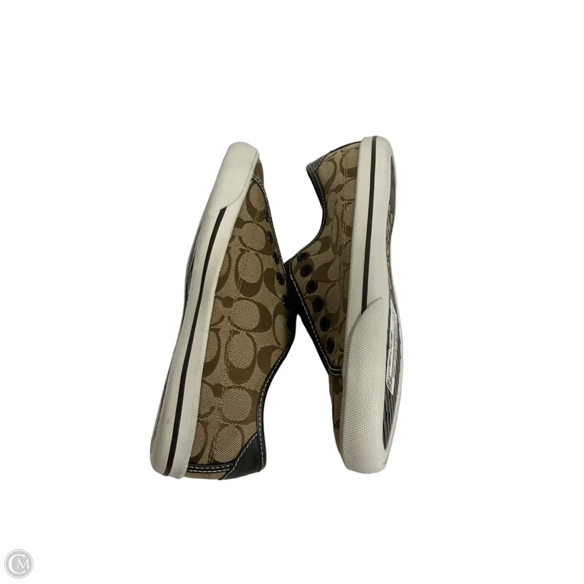 Shoes Designer By Coach In Brown & White, Size: 7