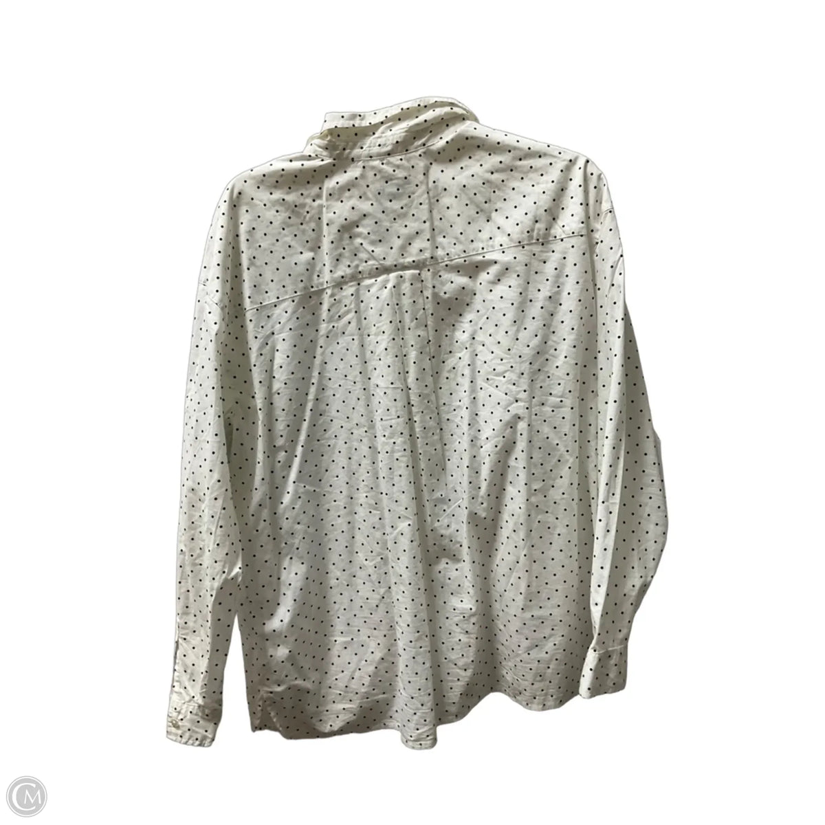 Blouse Long Sleeve By J. Jill In Polkadot Pattern, Size: L