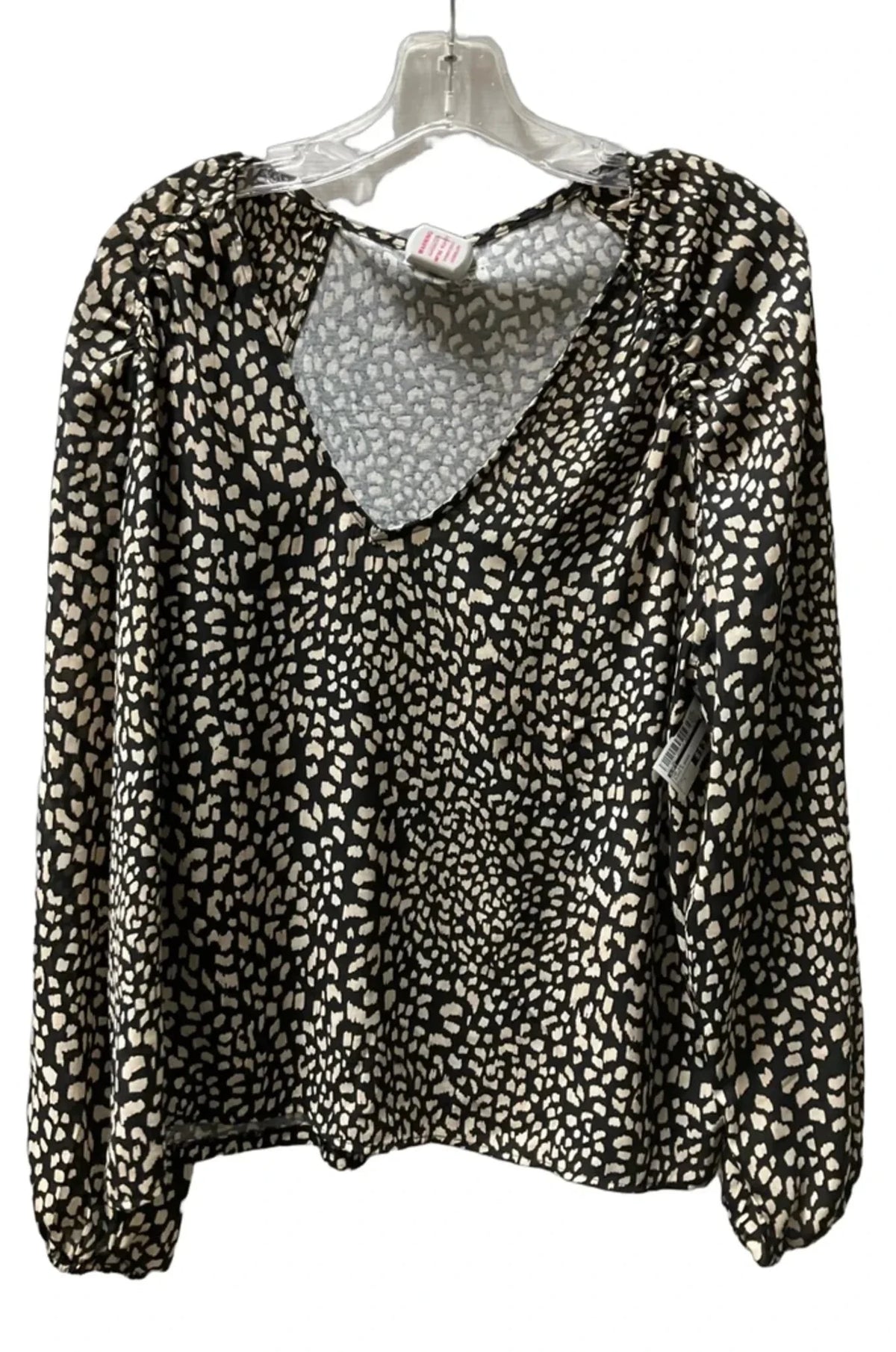 Top Long Sleeve By Loft In Black & Brown, Size: L