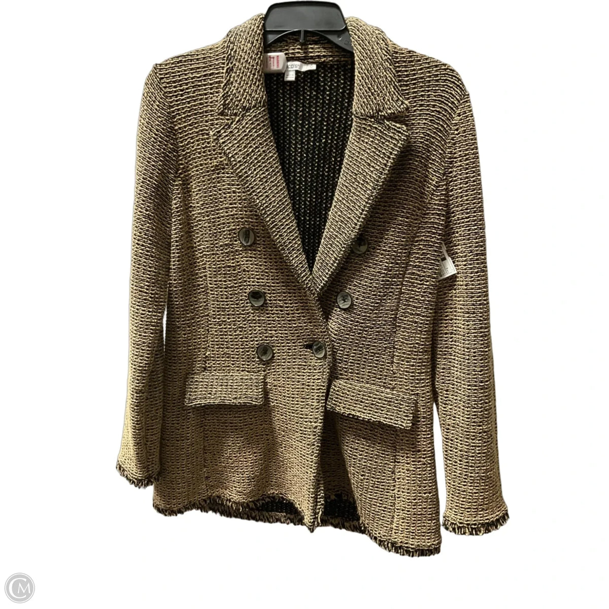 Blazer By Chicos In Black & Brown, Size: S