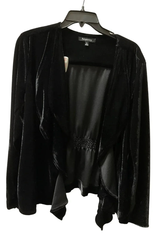 Cardigan By Relativity In Black, Size: Xl