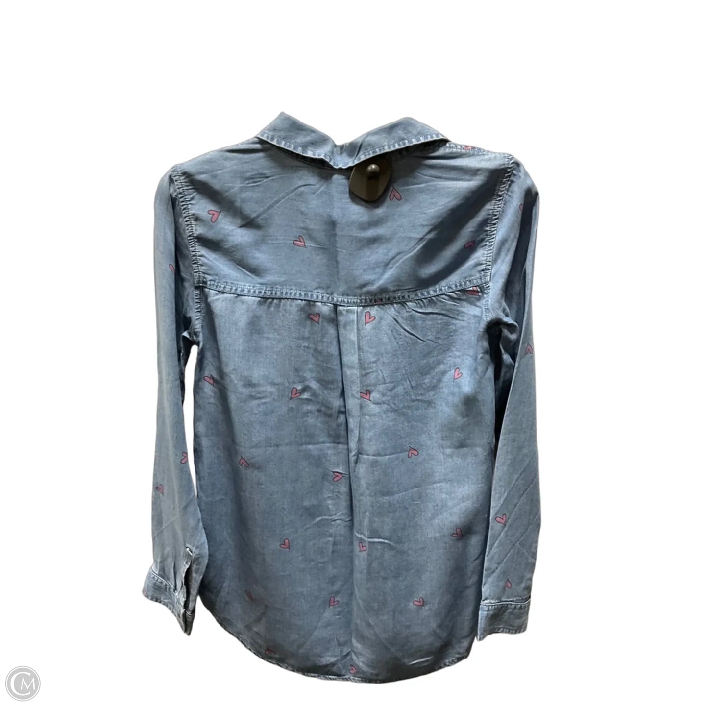 Blouse Long Sleeve By Beachlunchlounge In Blue & Red, Size: S