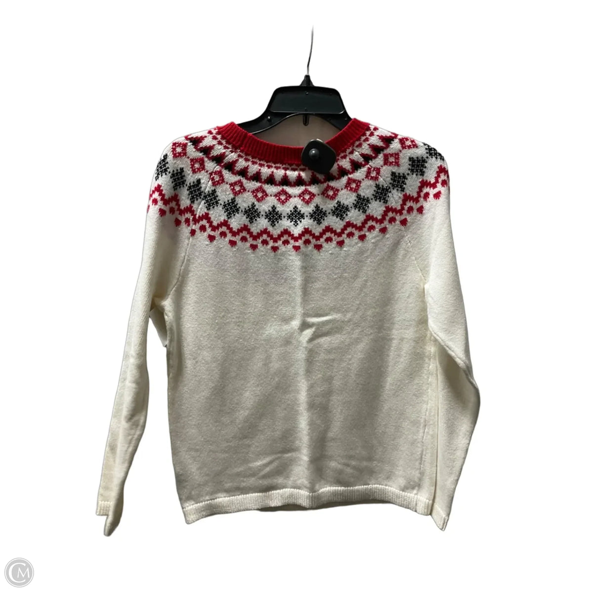 Sweater By Talbots In Red & White, Size: S