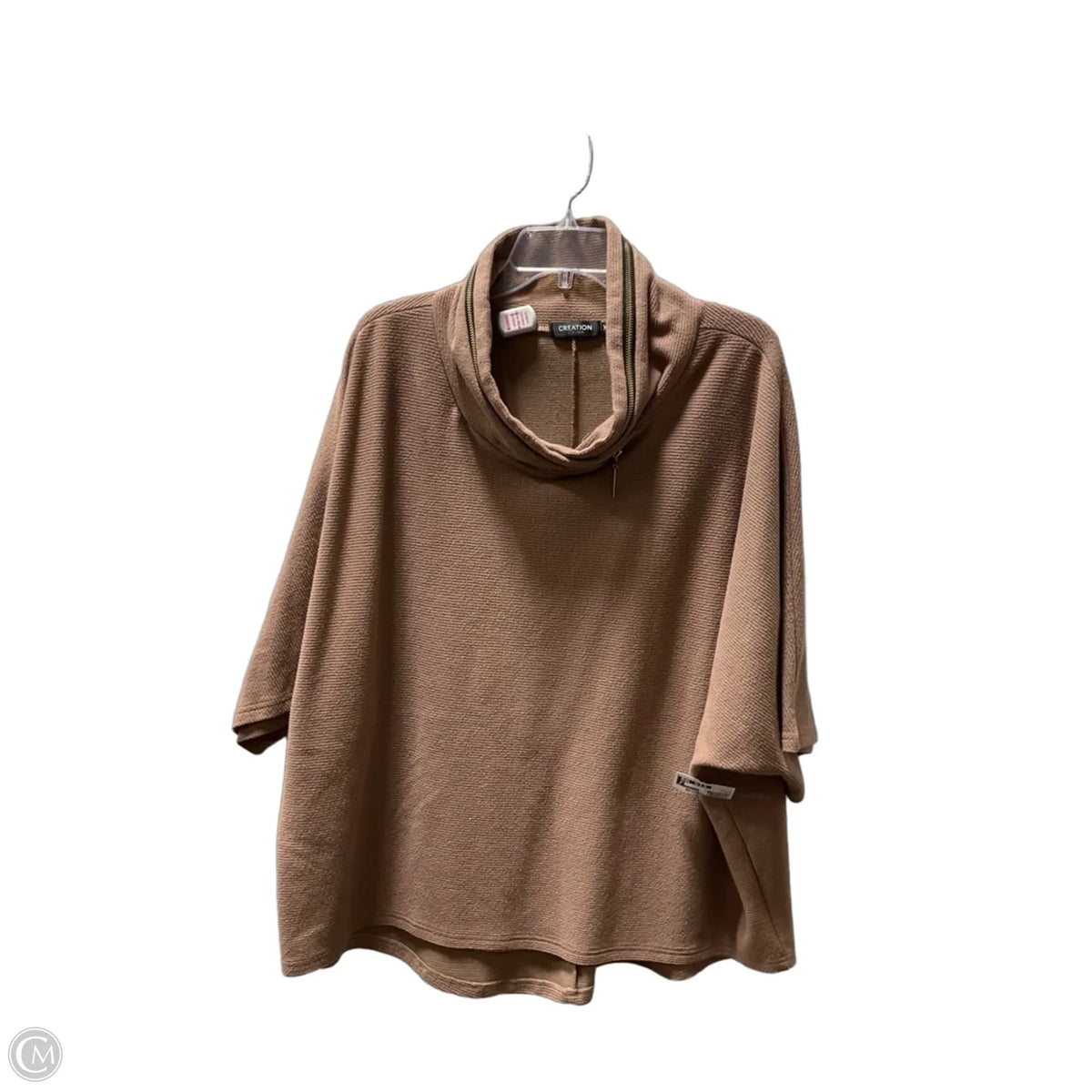 Top 3/4 Sleeve By Creation In Brown, Size: Xl