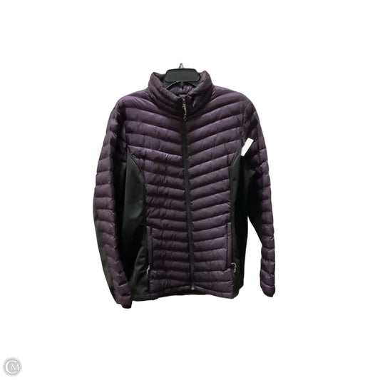 Jacket Puffer & Quilted By 32 Degrees In Black & Purple, Size: Xl