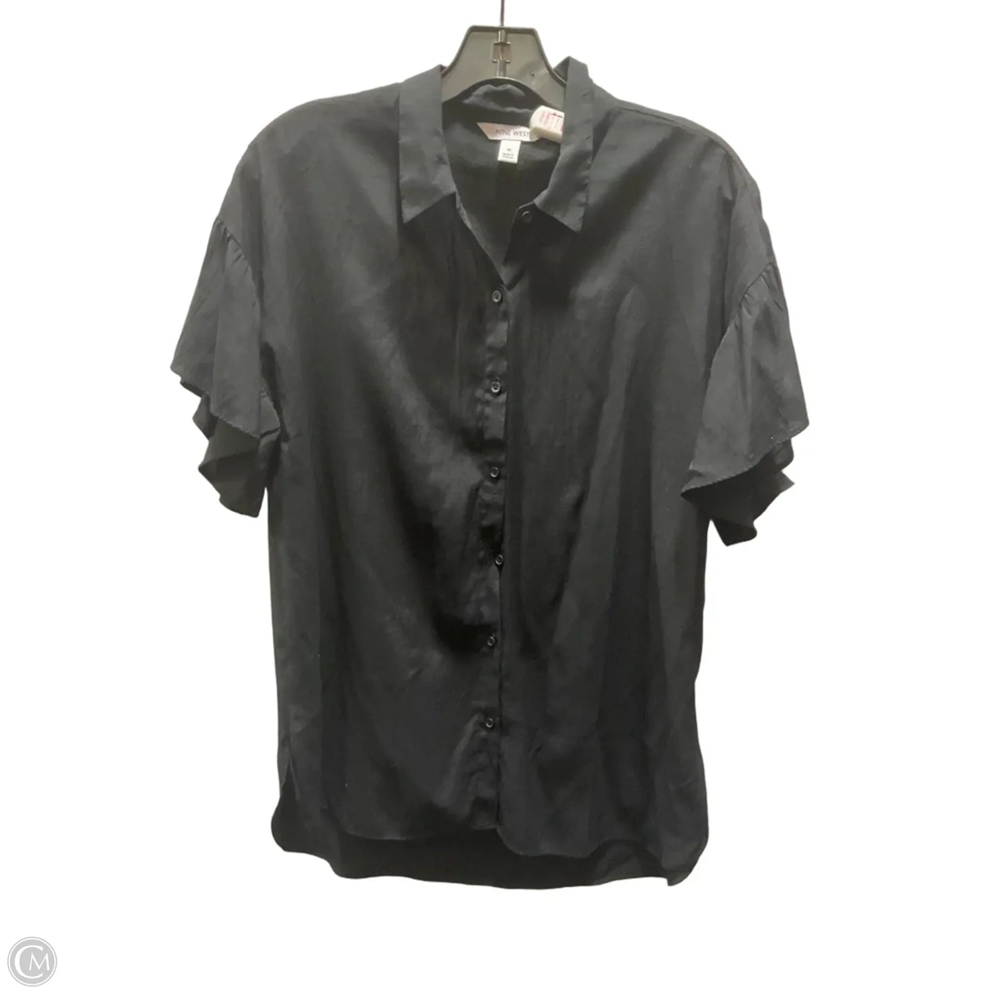 Top Short Sleeve By Nine West In Black, Size: M