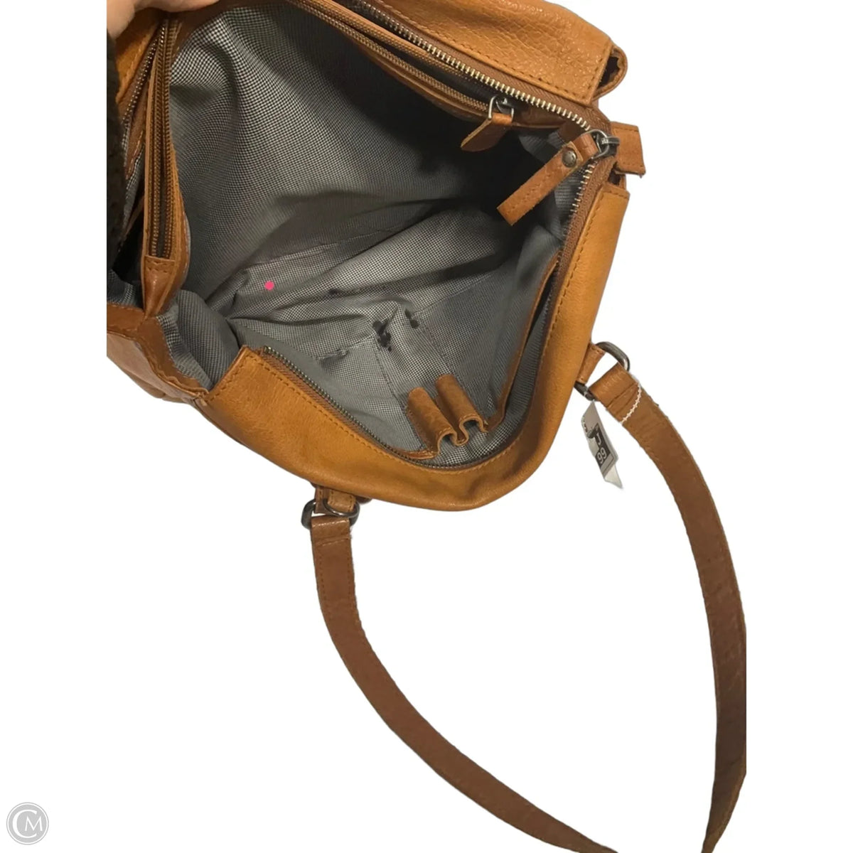 Handbag Leather By Cmf, Size: Large