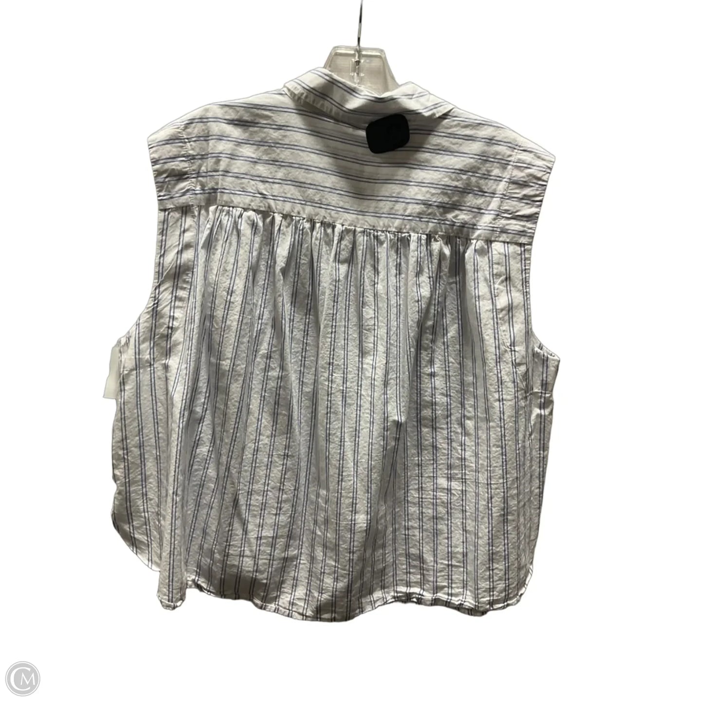 Top Sleeveless By Levis In Blue & Cream, Size: Xl