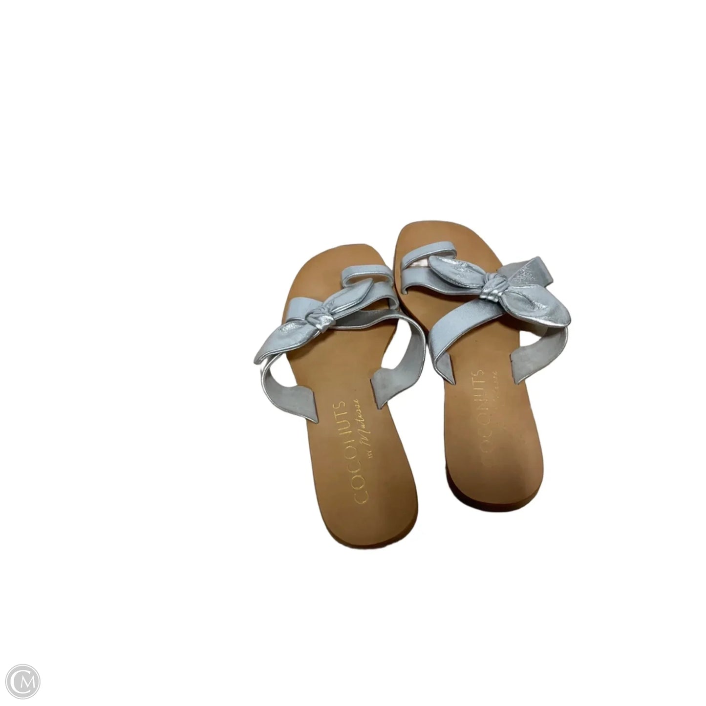 Sandals Flats By Coconuts In Brown & Silver, Size: 9