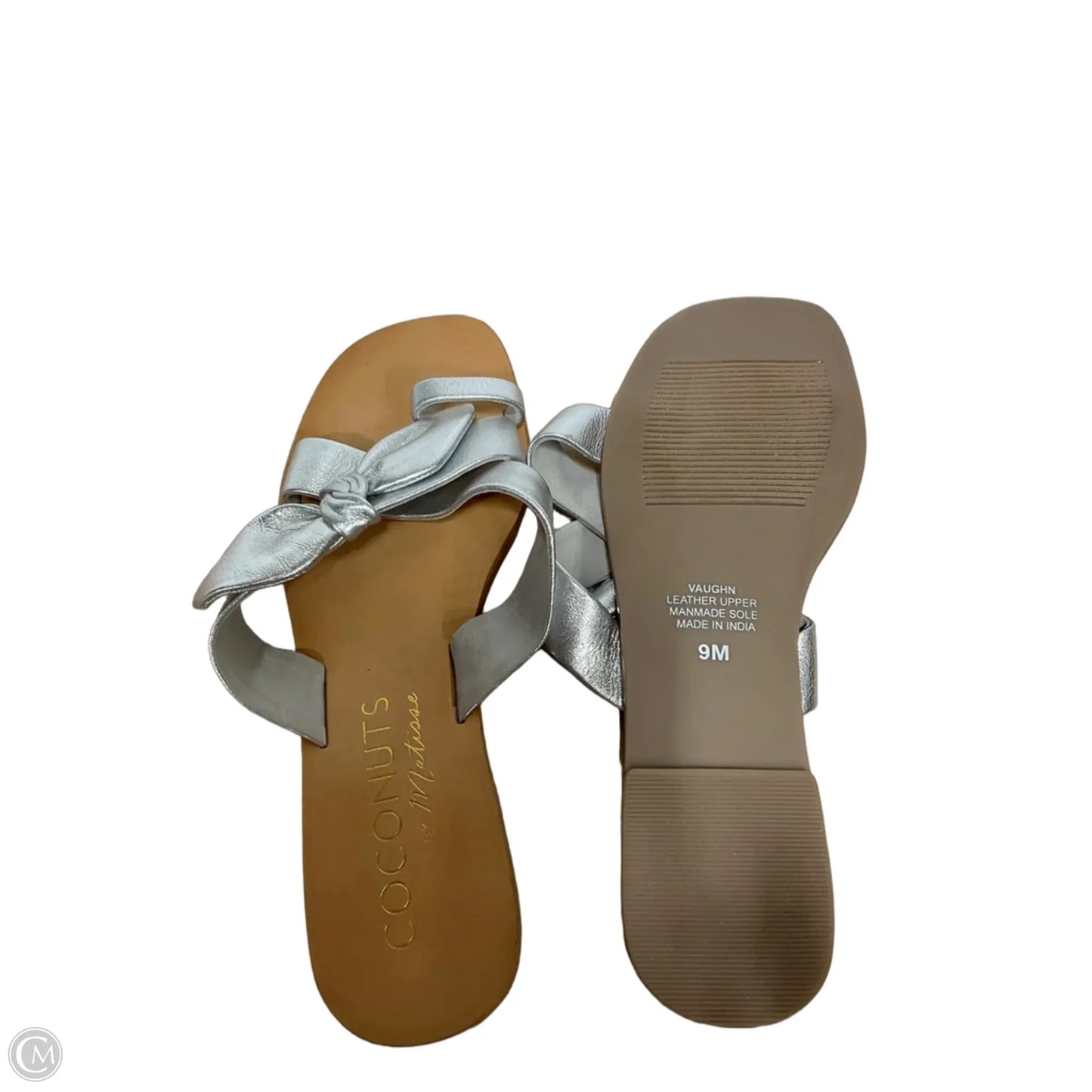 Sandals Flats By Coconuts In Brown & Silver, Size: 9