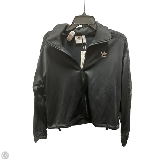 Athletic Jacket By Adidas In Black, Size: M