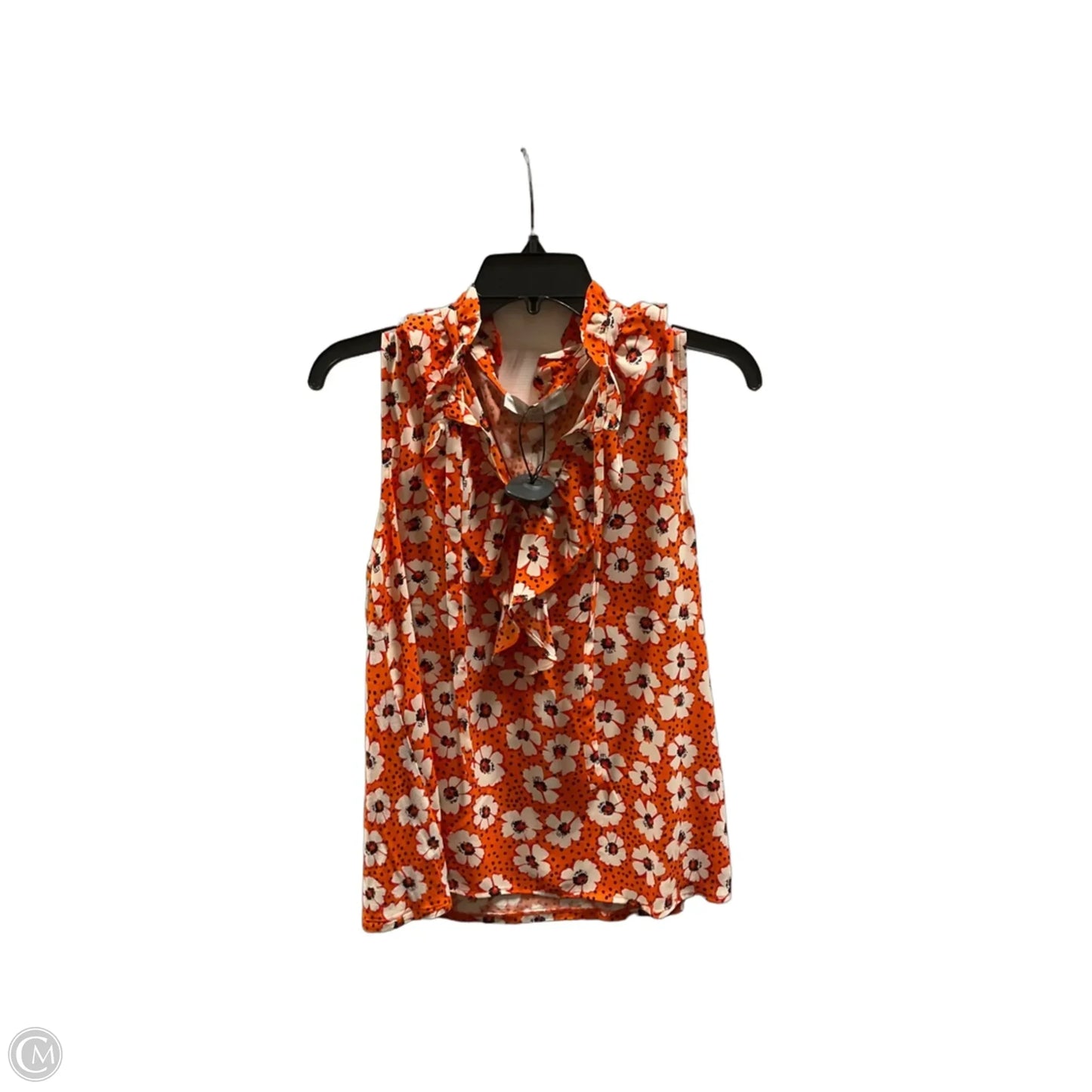 Top Sleeveless By Loft In Orange, Size: M