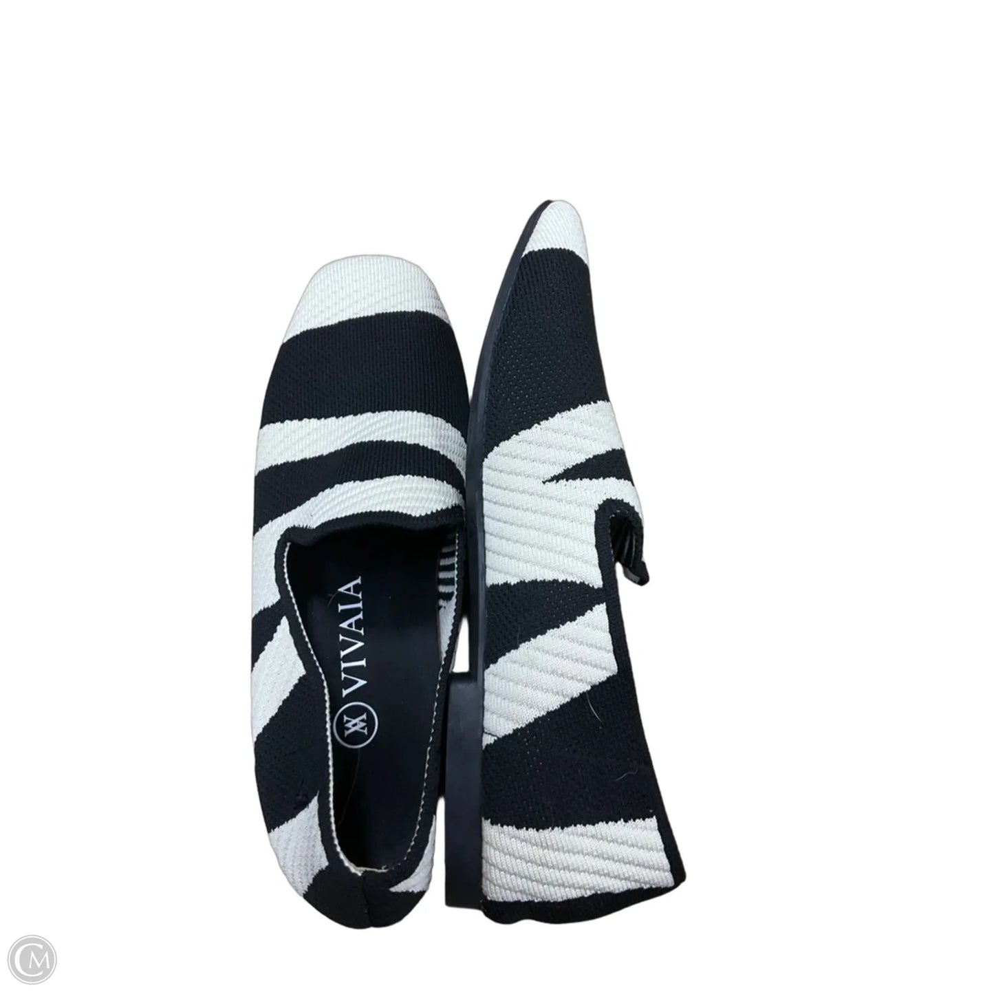 Shoes Flats By Vivaia In Black & White, Size: 7