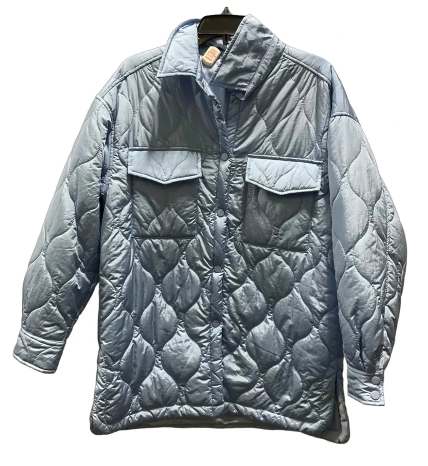 Jacket Puffer & Quilted By Grace + Karma In Blue, Size: M