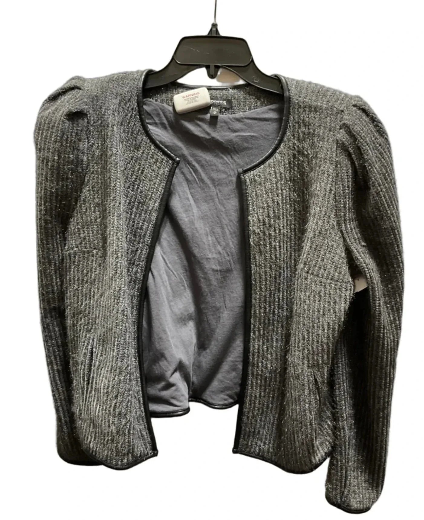 Cardigan By Express In Grey, Size: M