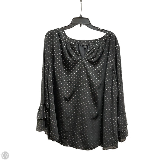 Top Long Sleeve By Talbots In Polkadot Pattern, Size: 2x