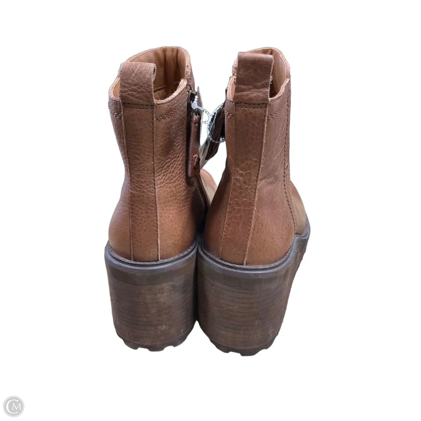 Boots Ankle Heels By Zodiac In Tan, Size: 8.5