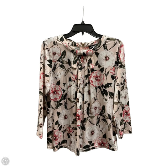 Top Long Sleeve Designer By Karl Lagerfeld In Floral Print, Size: S