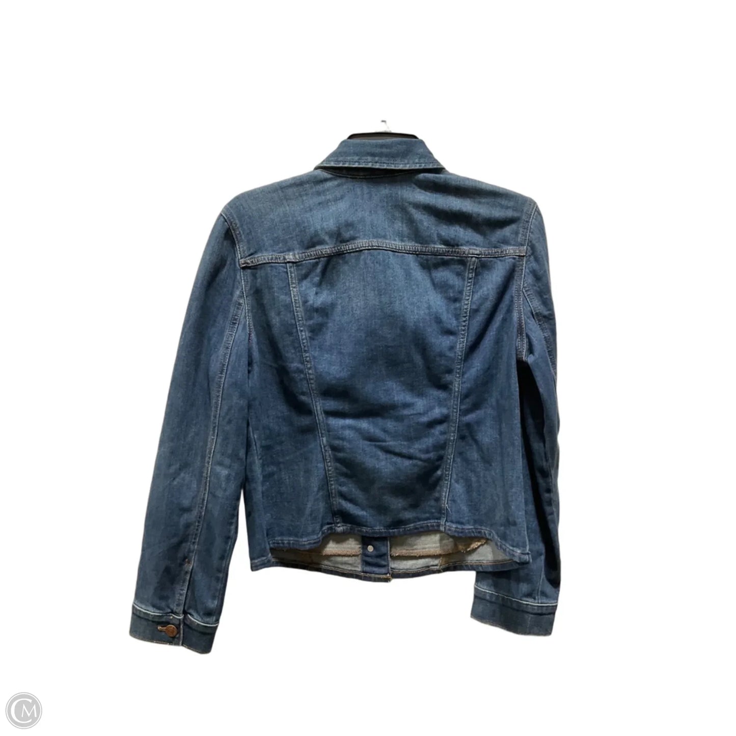 Jacket Denim By Chicos In Blue, Size: L