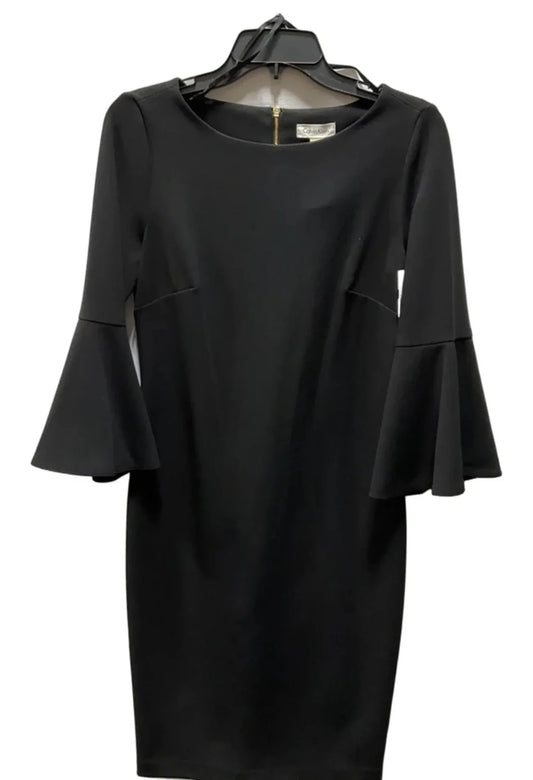 Dress Party Midi By Calvin Klein In Black, Size: 6