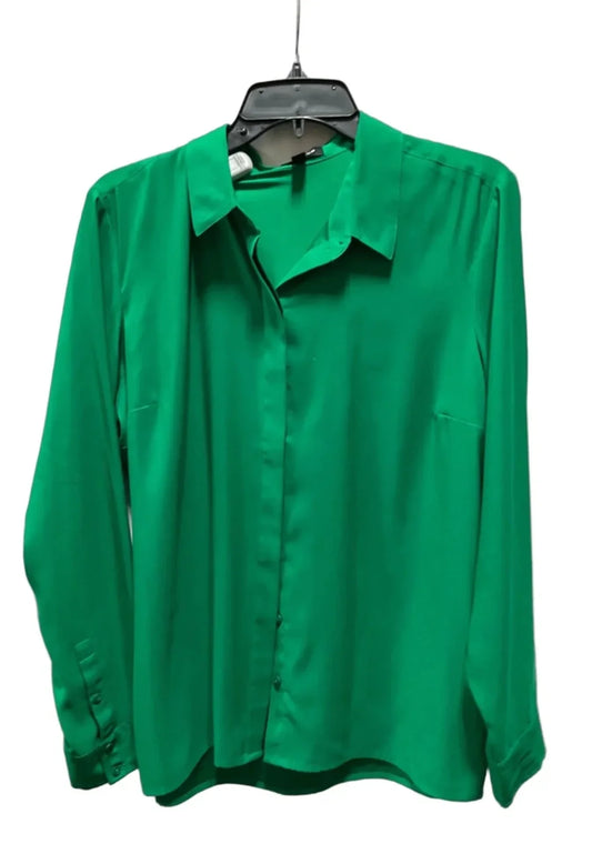 Top Long Sleeve By Express In Green, Size: L