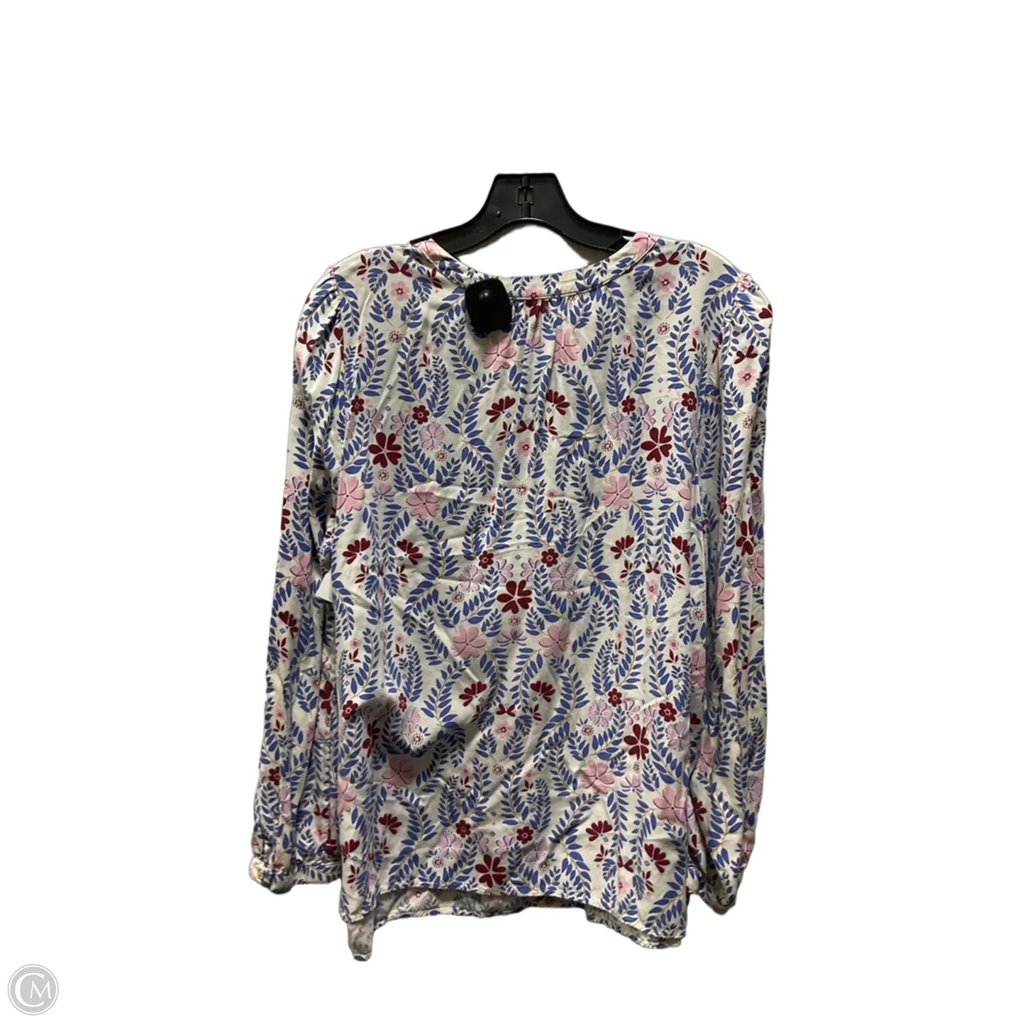 Top Long Sleeve By Talbots In Floral Print, Size: Xl