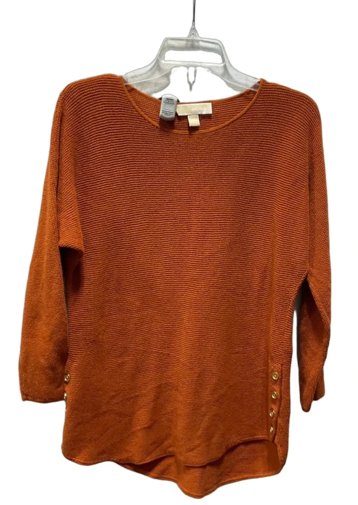 Top Long Sleeve By Michael By Michael Kors In Orange, Size: S