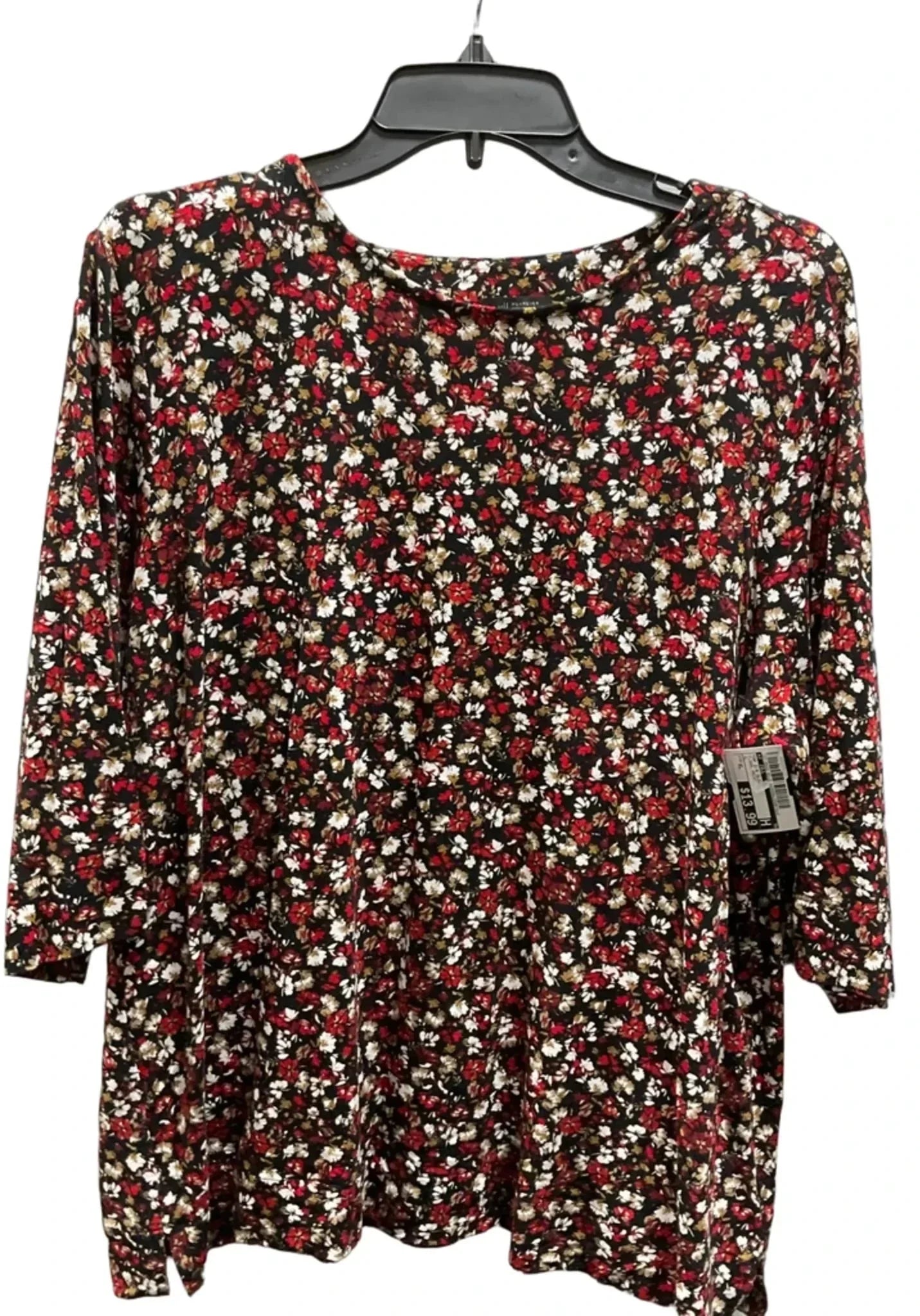 Top 3/4 Sleeve By J. Jill In Floral Print, Size: Xl