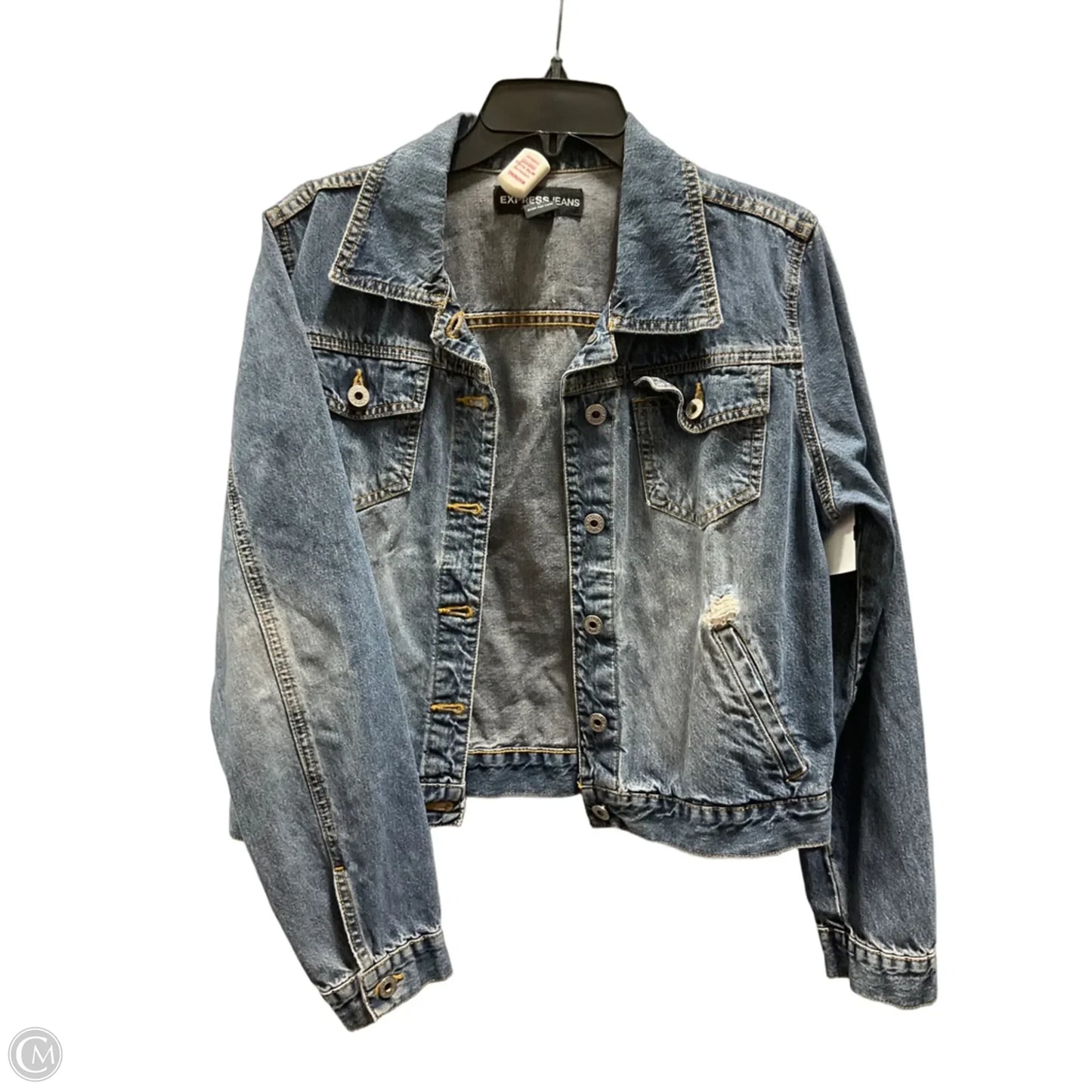 Jacket Denim By Express In Blue, Size: L