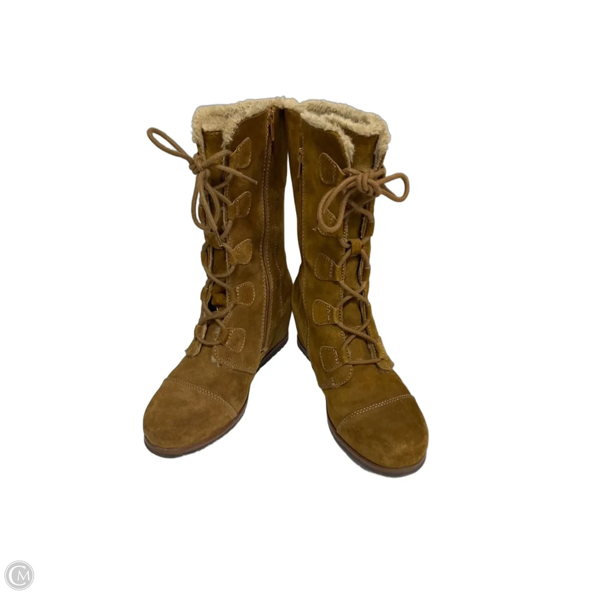 Boots Ankle Heels By Cmf In Brown, Size: 8
