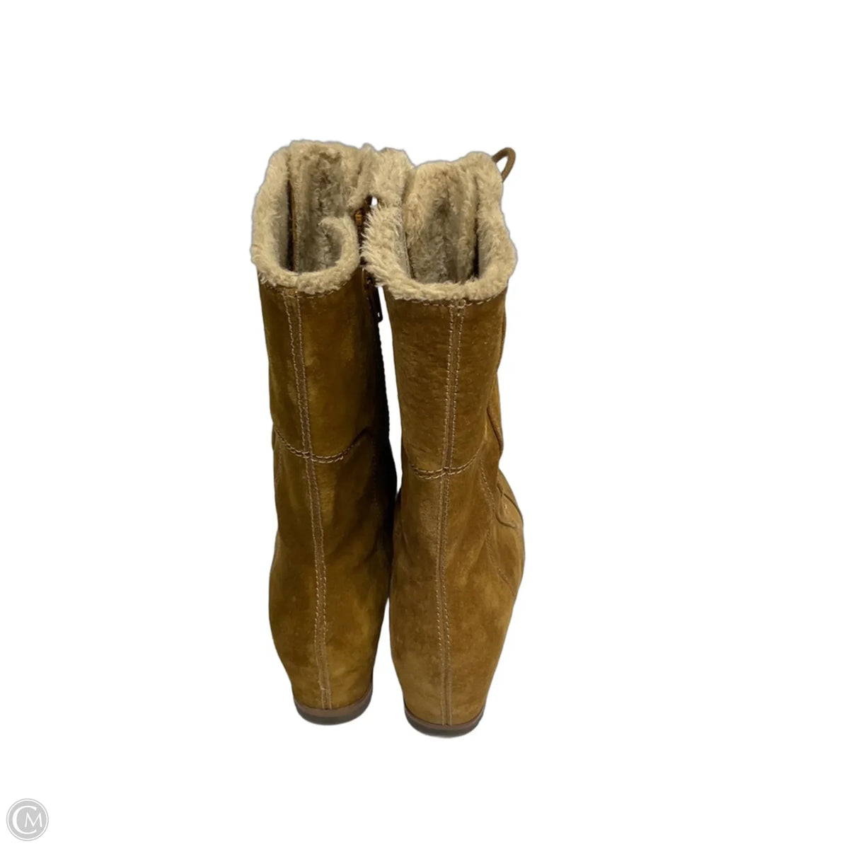 Boots Ankle Heels By Cmf In Brown, Size: 8