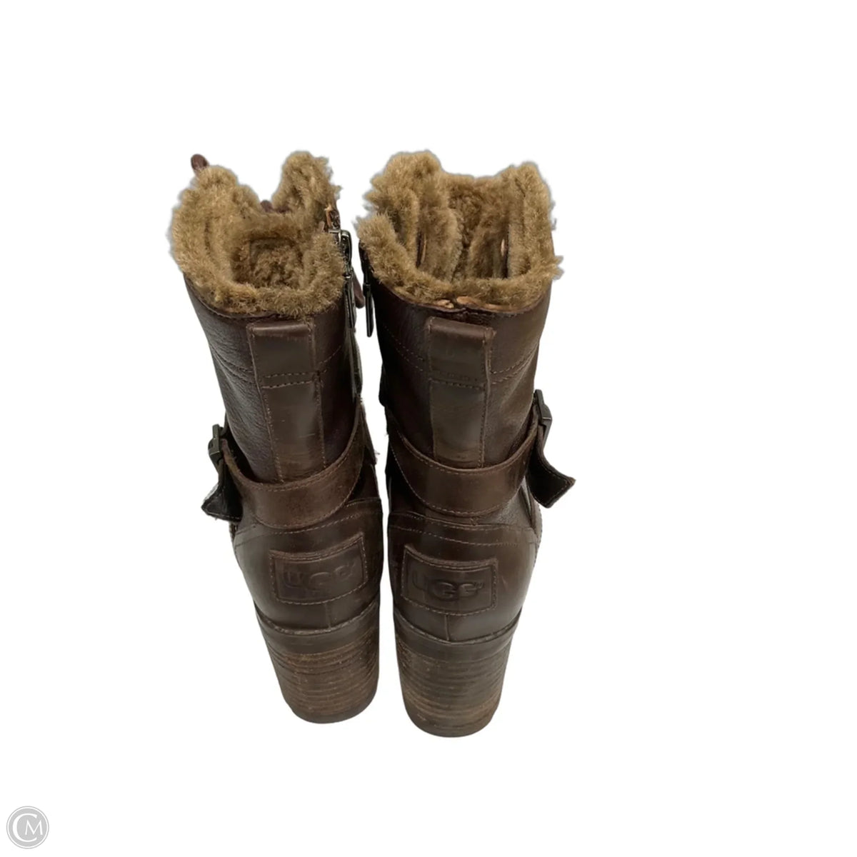 Boots Designer By Ugg In Brown, Size: 8