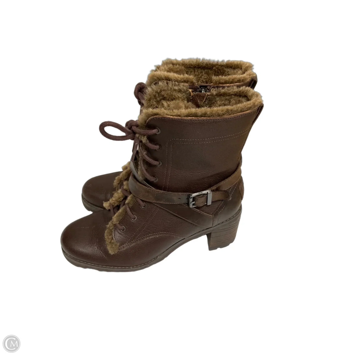 Boots Designer By Ugg In Brown, Size: 8