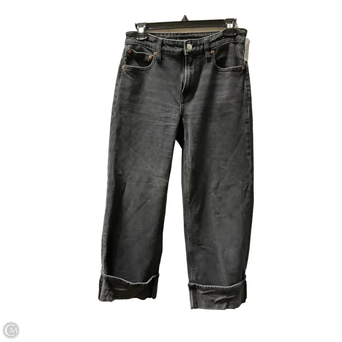 Jeans Straight By American Eagle In Black, Size: 2