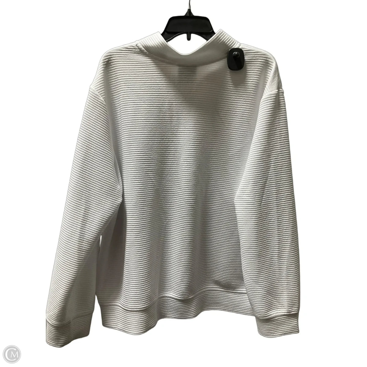 Athletic Jacket By Clothes Mentor In White, Size: 3x