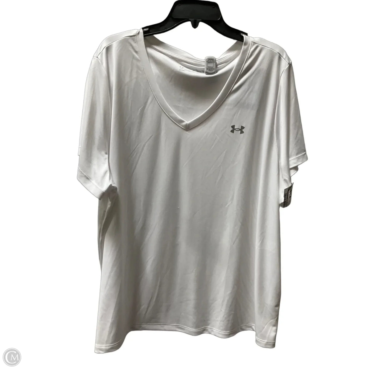 Top Short Sleeve By Under Armour In White, Size: 2x
