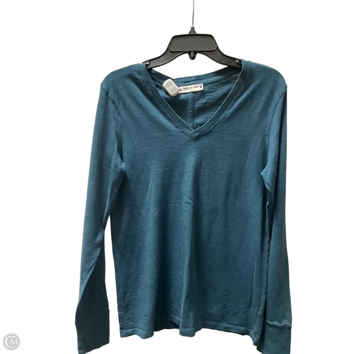 Top Long Sleeve By Cmb In Green, Size: M