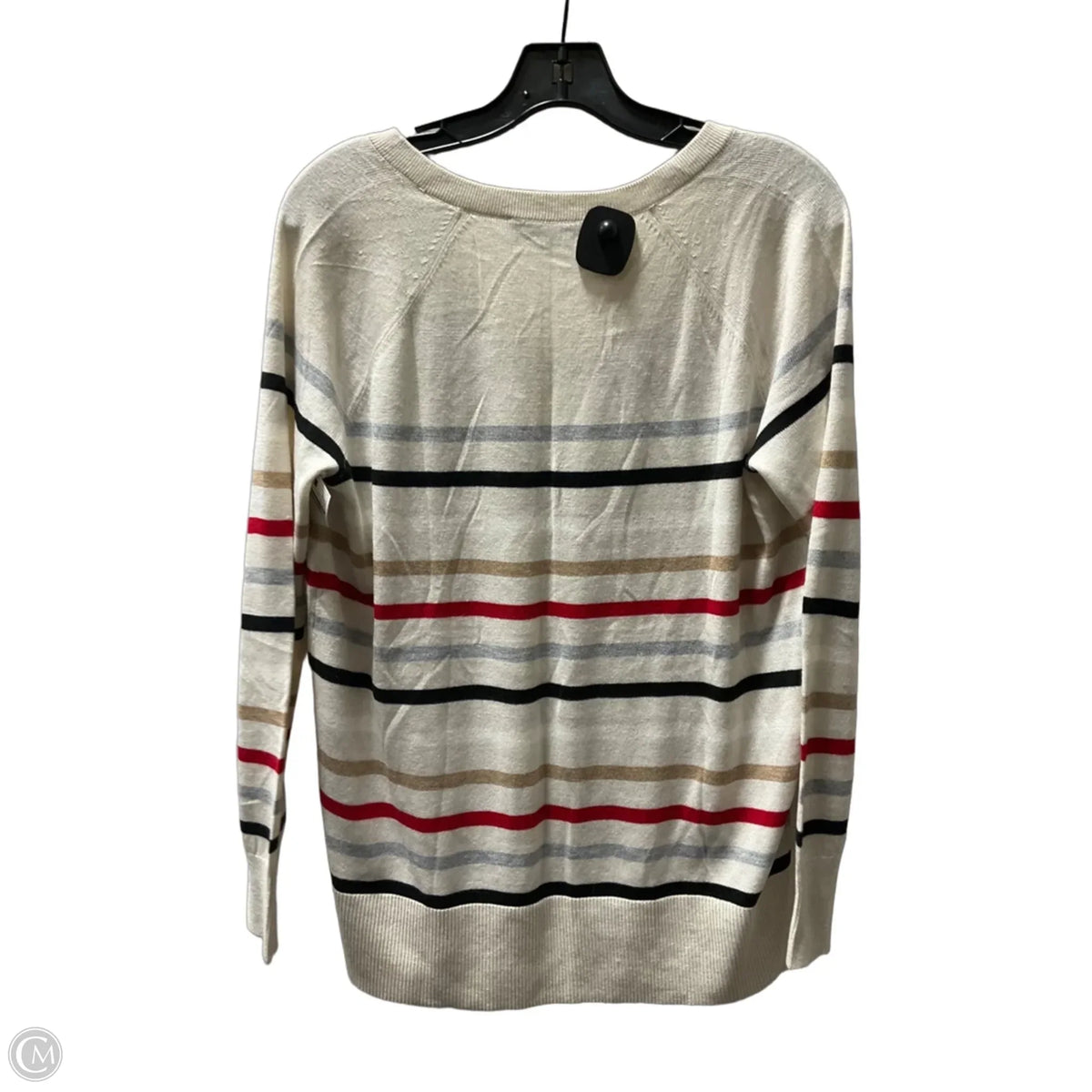 Top Long Sleeve By Loft In Striped Pattern, Size: S