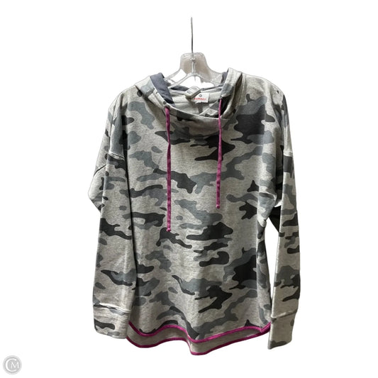 Athletic Top Long Sleeve Hoodie By Sundry In Camouflage Print, Size: S