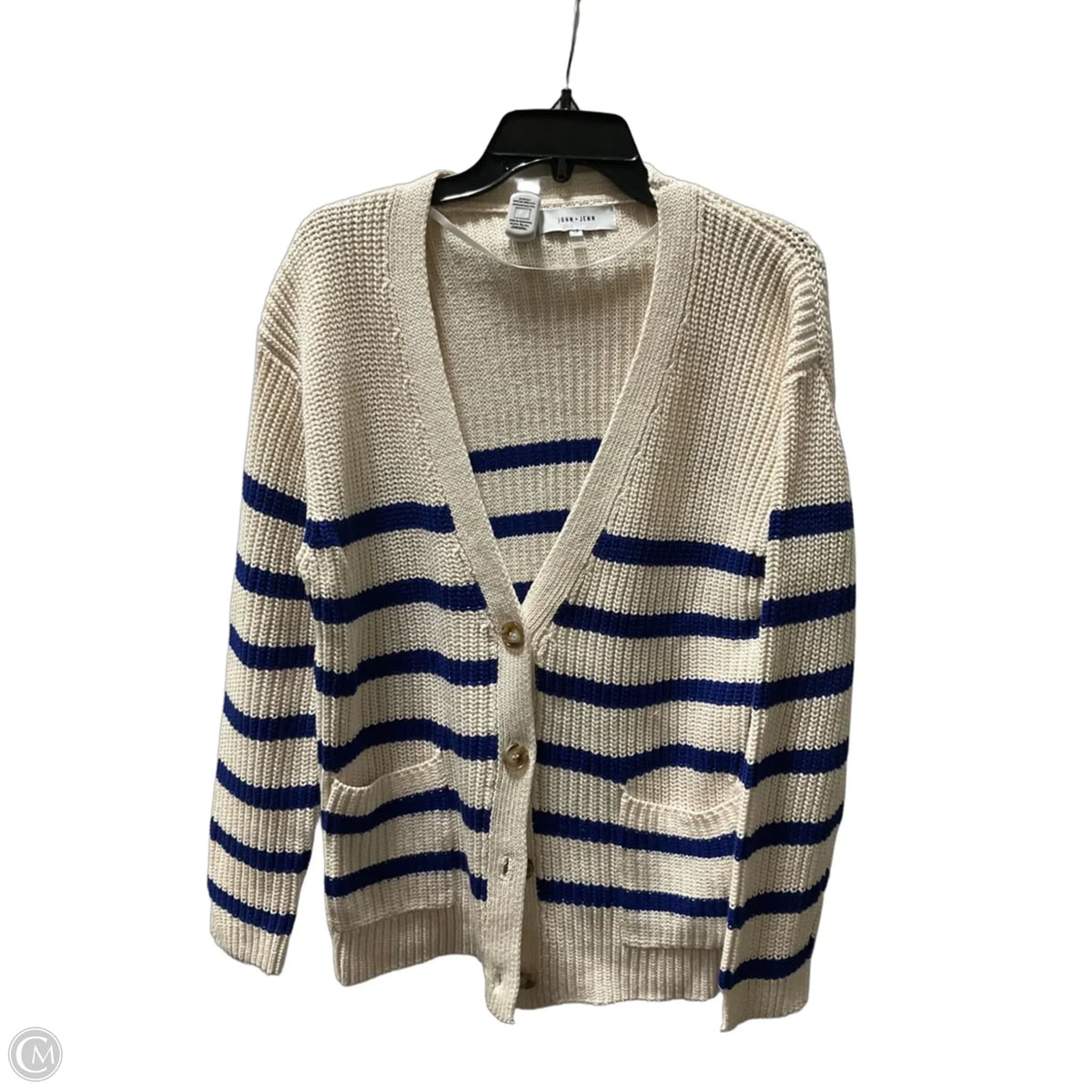 Cardigan By John + Jenn In Striped Pattern, Size: S