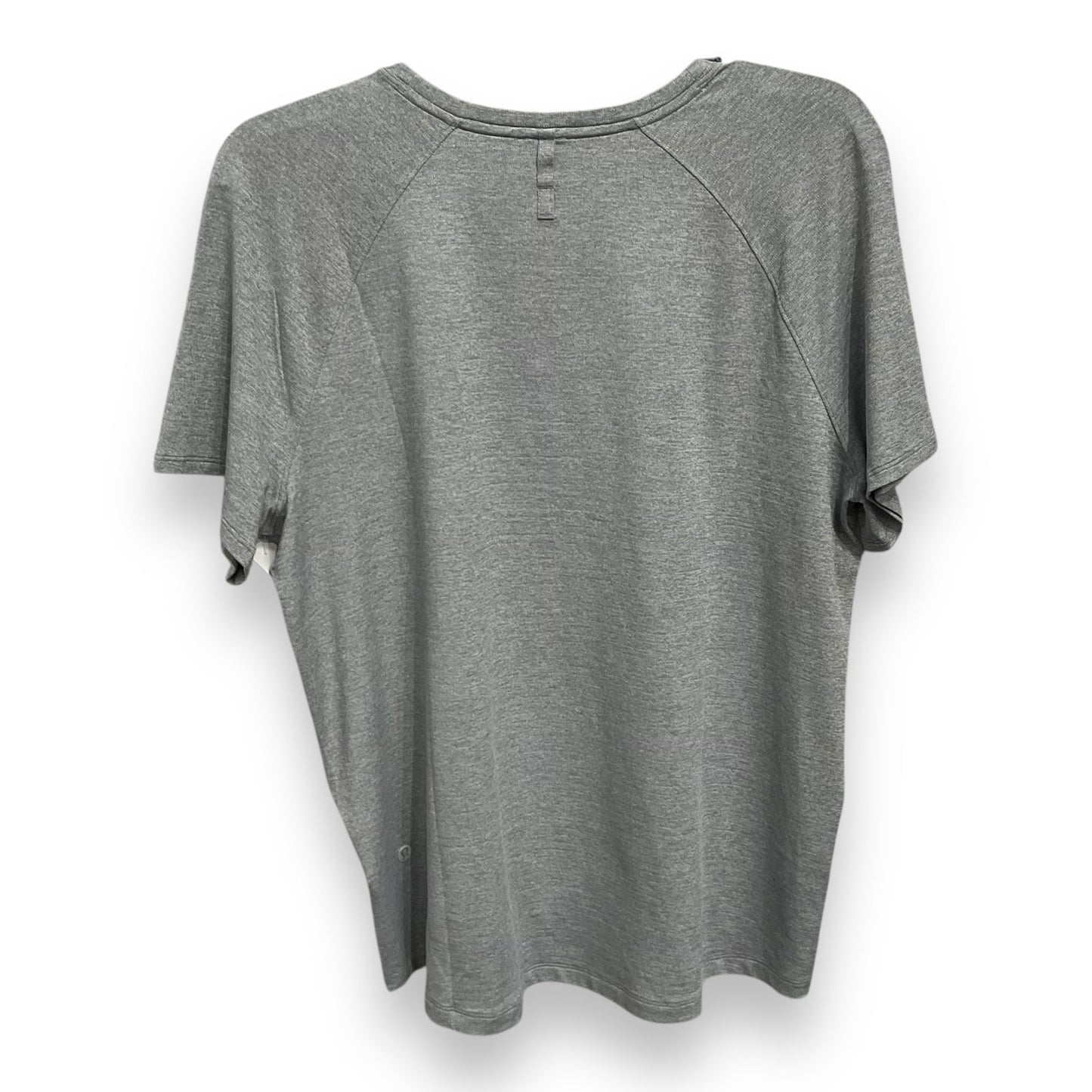 Athletic Top Short Sleeve By Lululemon In Grey, Size: 12