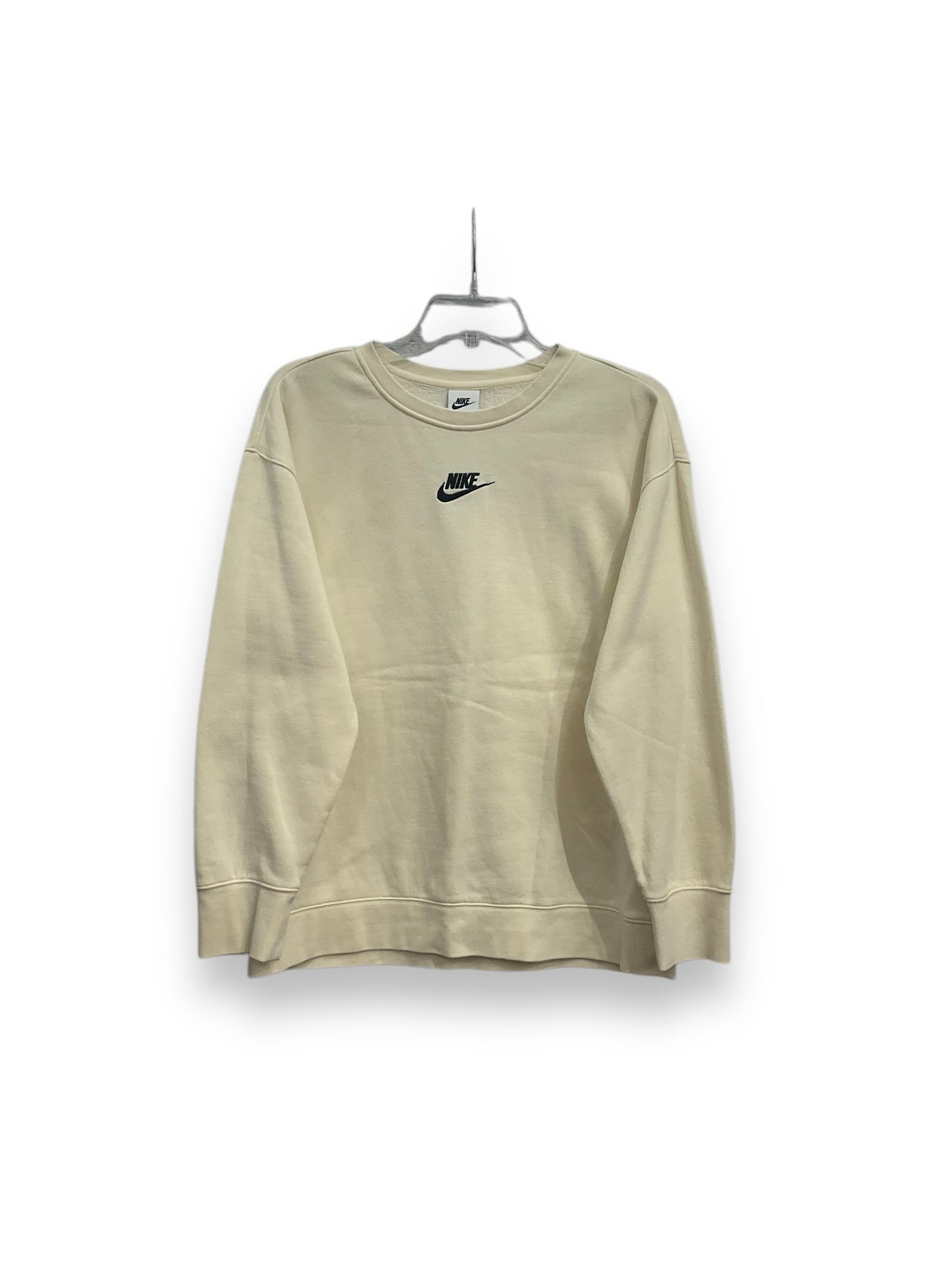 Sweatshirt Crewneck By Nike Apparel In Cream, Size: Xl