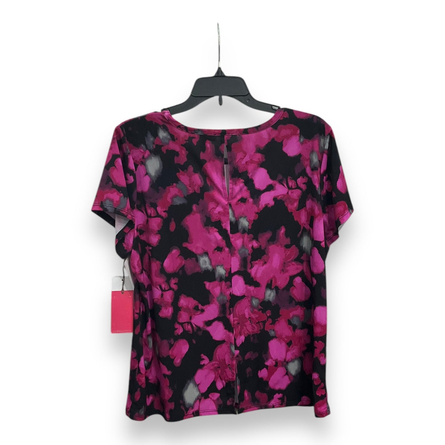 Top Short Sleeve By Vince Camuto In Black & Pink, Size: L