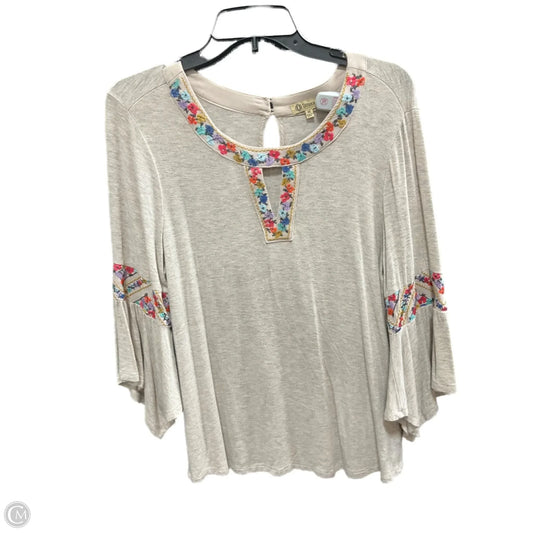 Top Long Sleeve By Democracy In Multi-colored, Size: M