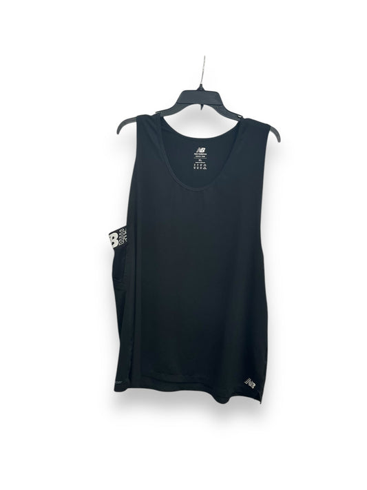 Athletic Tank Top By New Balance In Black, Size: Xl