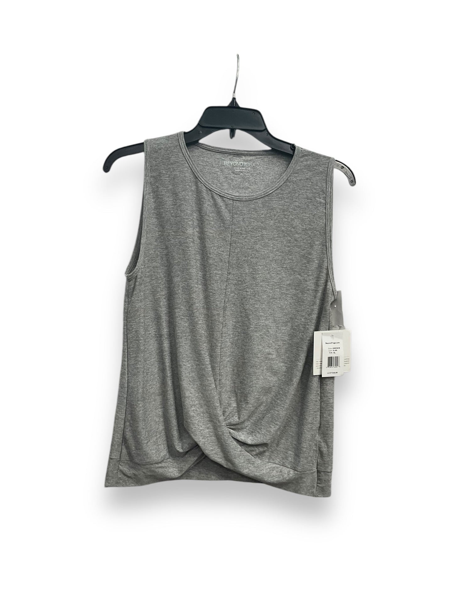 Athletic Tank Top By Beyond Yoga In Grey, Size: Xl