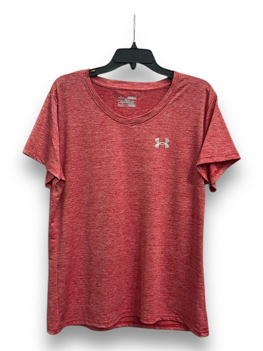 Athletic Top Short Sleeve By Under Armour In Red, Size: Xxl