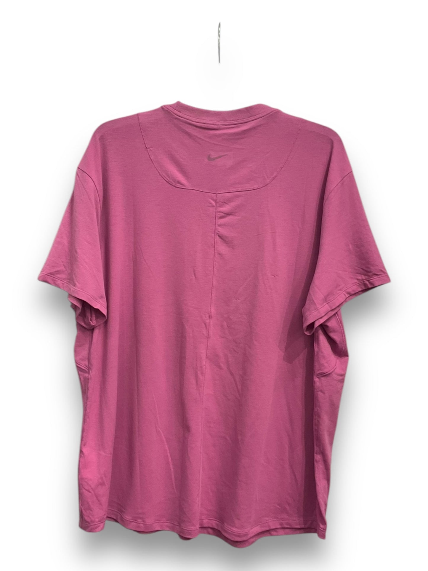 Athletic Top Short Sleeve By Nike Apparel In Pink, Size: L