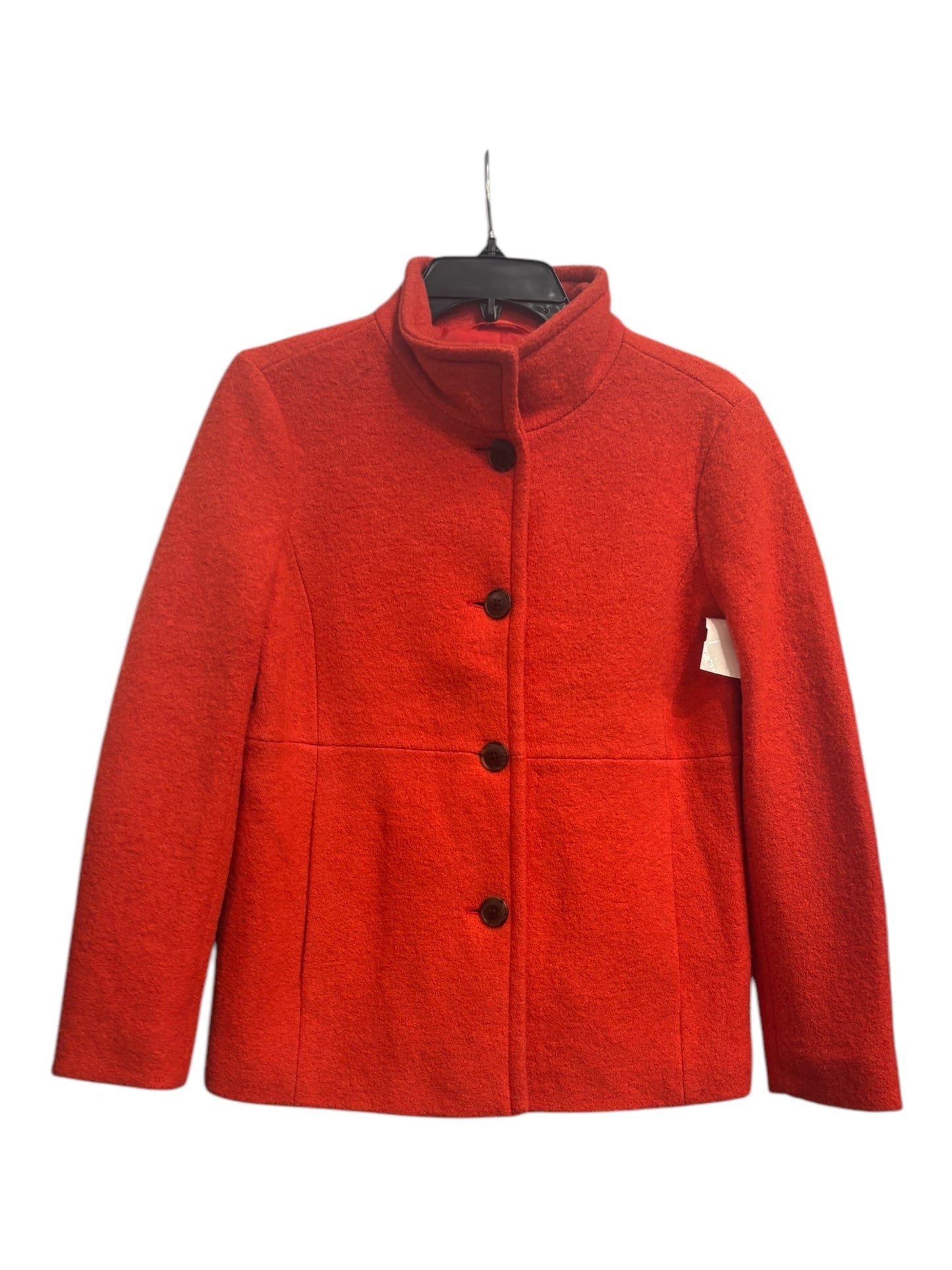 Coat Wool By Lands End In Orange, Size: 12