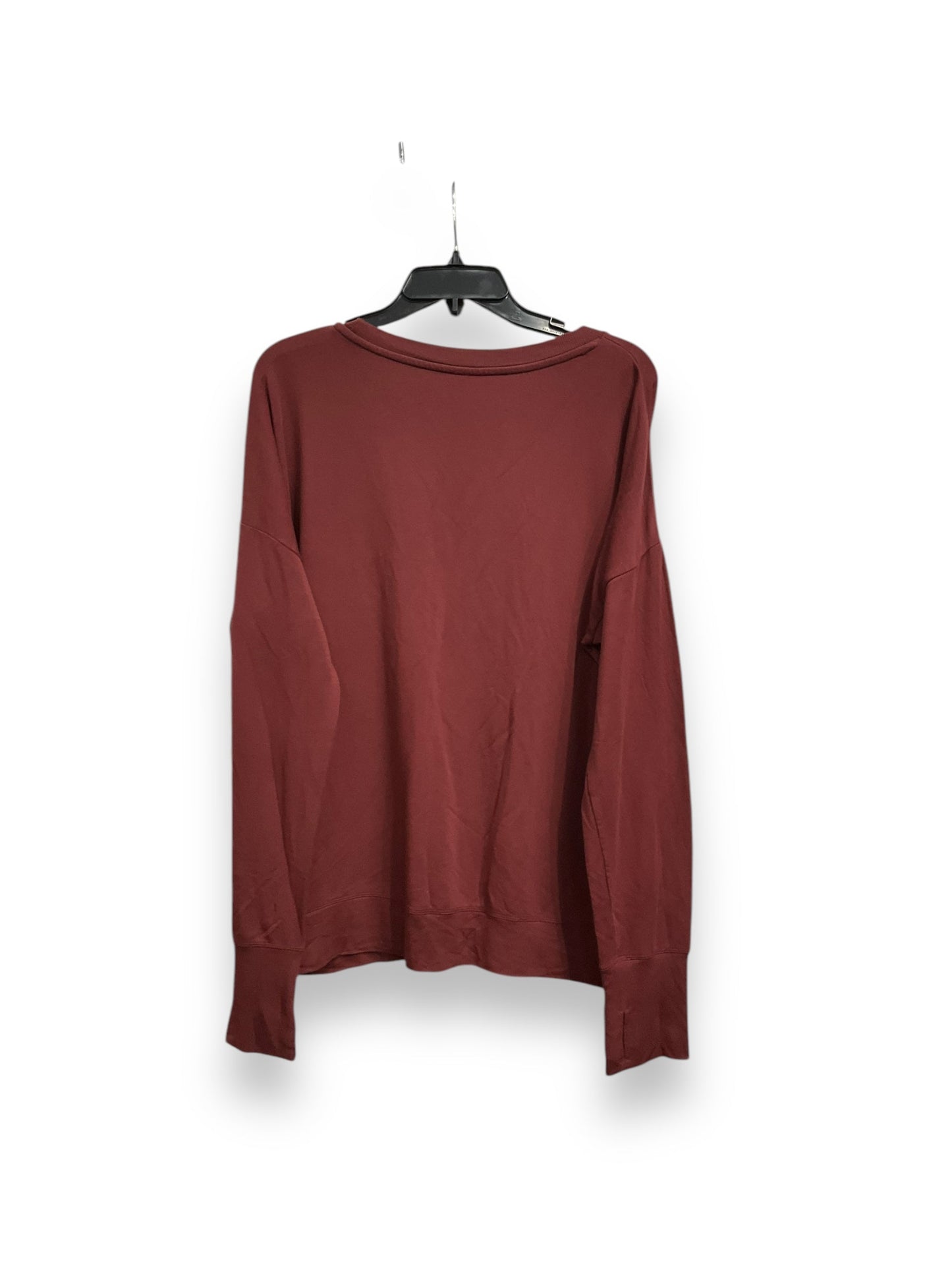 Athletic Top Long Sleeve Crewneck By Clothes Mentor In Maroon, Size: Xl